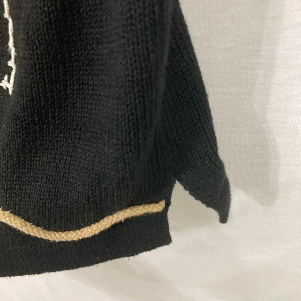 Vintage Arriviste Safari Embroidered Button Short‎ Sleeve Cardigan Large